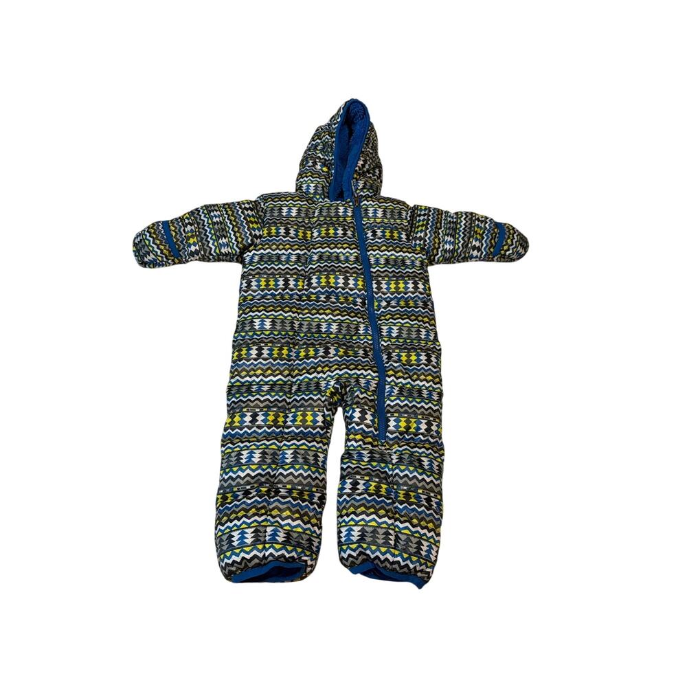 Columbia Infant Frosty Freeze Bunting Snowsuit 12-18 Months Zig Zag Print - EUC